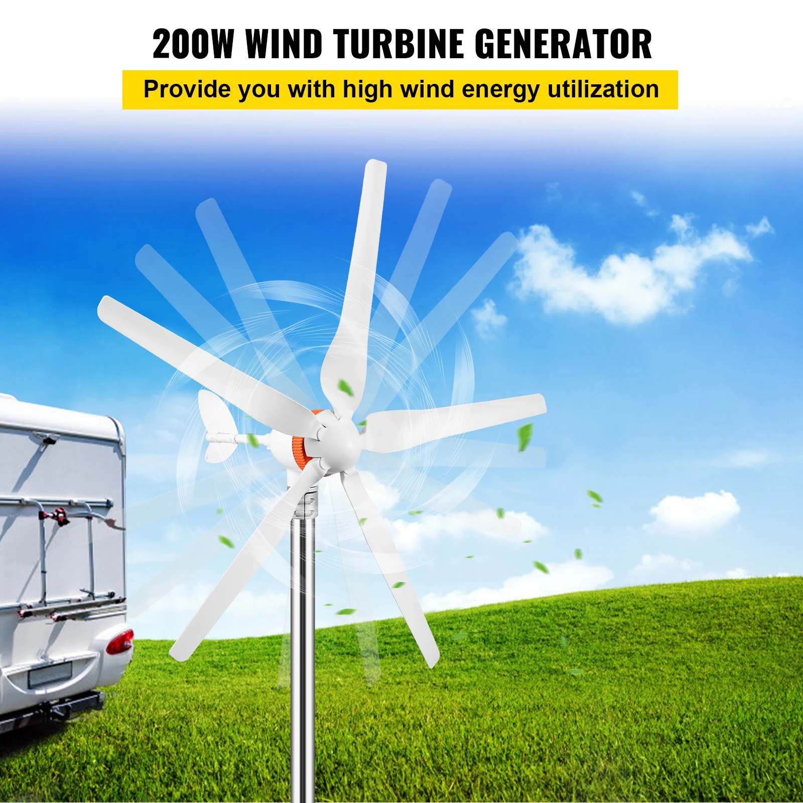 Renewable Energy Yacht - Kleiner Windturbinengenerator 300 W 400 W