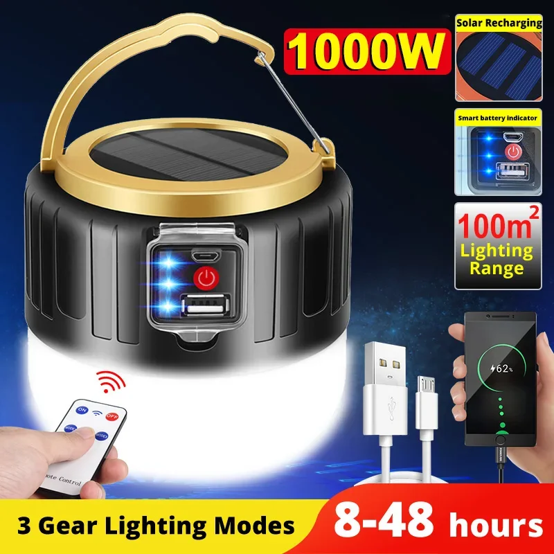 Renewable Energy Source - LED Solar Camping Licht Power Bank