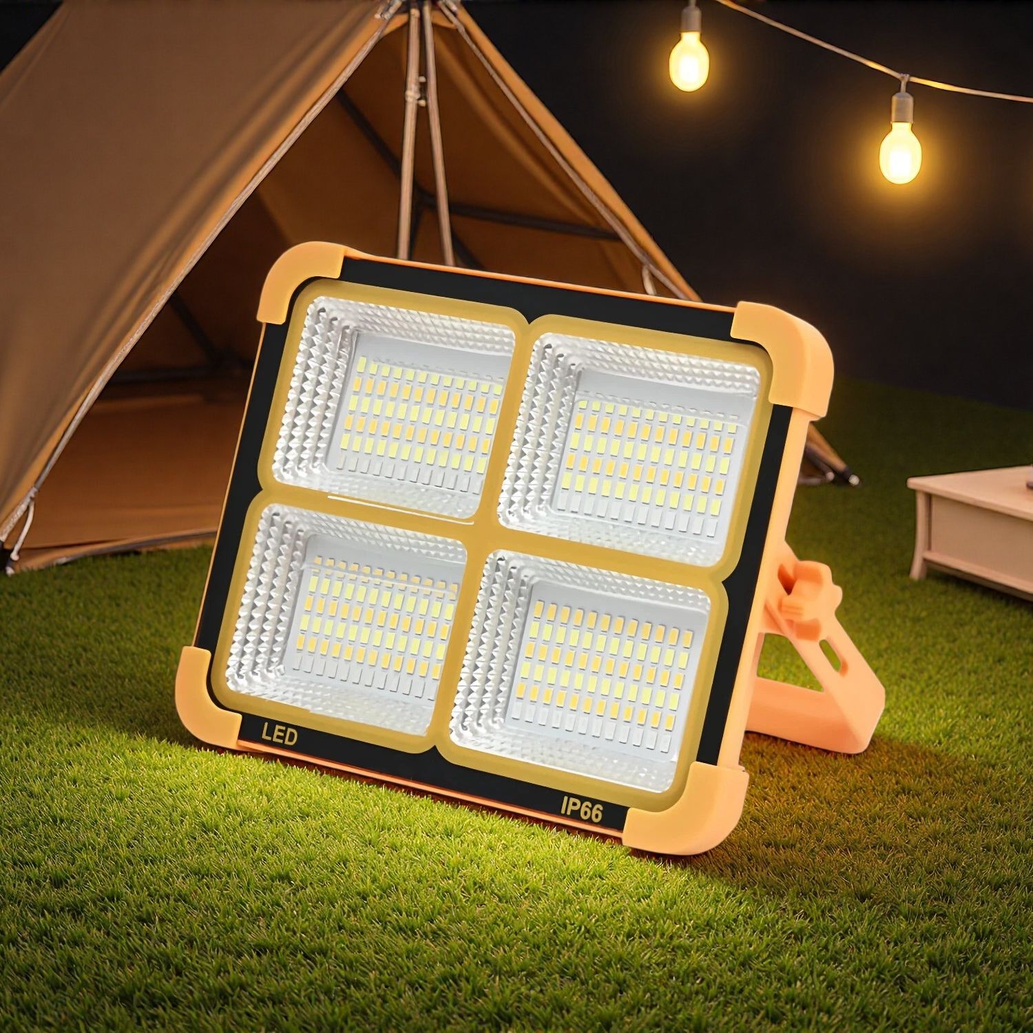 Renewable Energy Source - Solar-Campinglampe mit Powerbank, IP66 wasserdicht, USB-aufladbar,