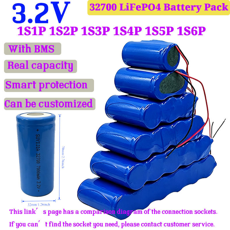 Renewable Energy Source - LiFePO4 32700 Wiederaufladbarer Batteriepack + BMS