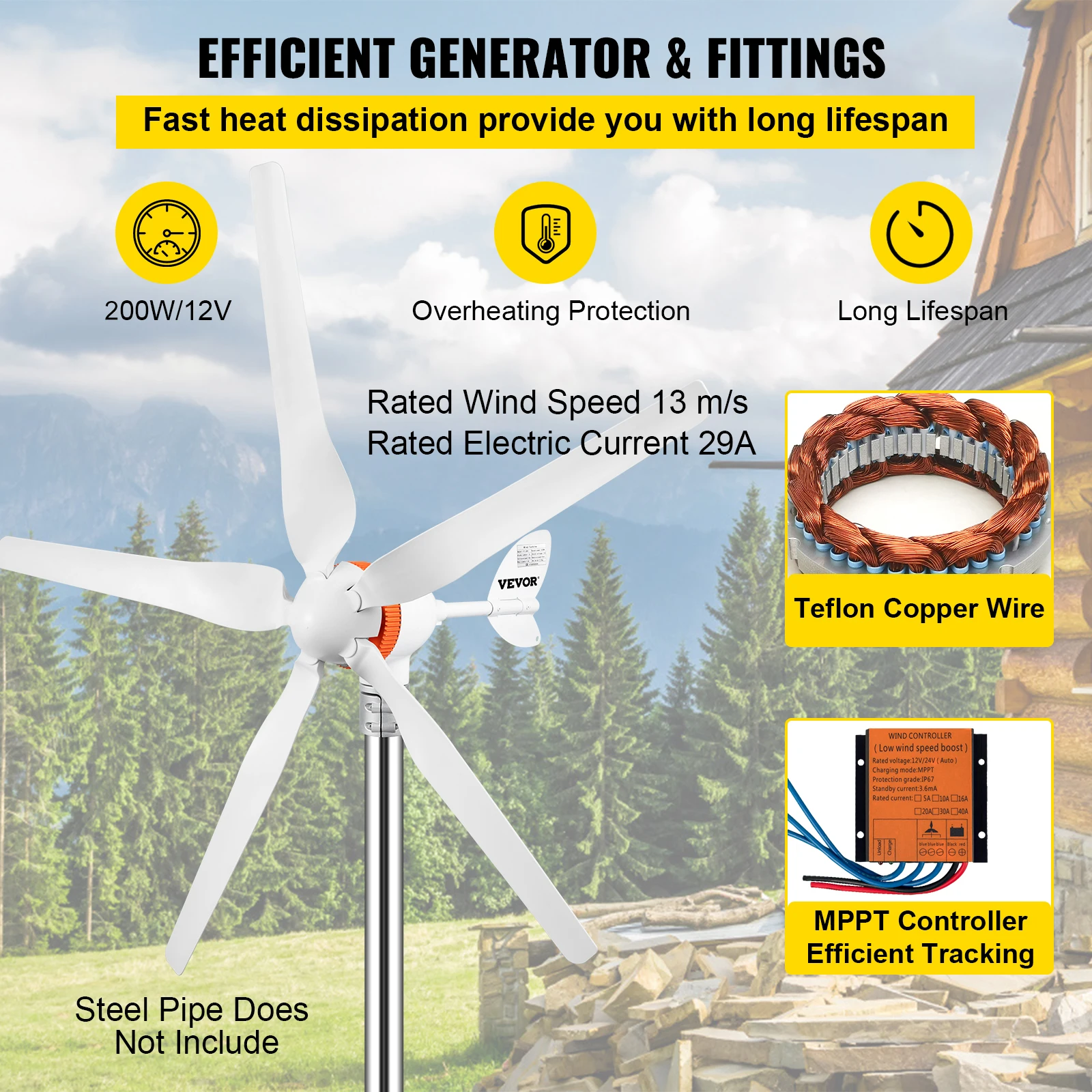 Kleiner Windturbinengenerator  – Renewable Energy Yacht Bewertung und Preis
